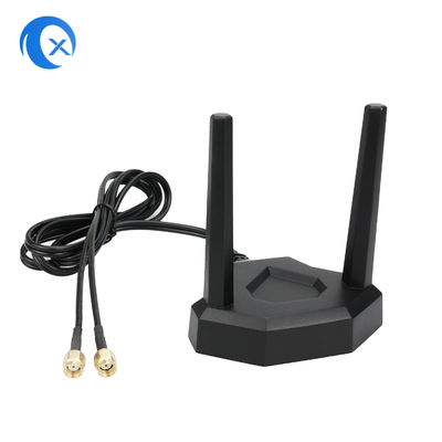 ​RP SMA Erkek Konnektörlü 2.4GHz 5GHz Manyetik WiFi Anteni