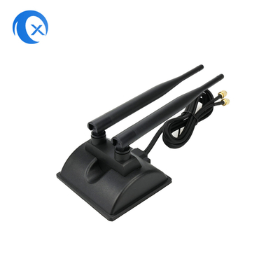 RP-SMA Erkek Bağlantısı ile 6dBi WiFi Anten 2.4GHz 5GHz PCI-E WiFi Kablosuz Yönlendiriciler için Çift Bant Manyetik Temel