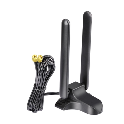 WiFi 6E Anten Üç Bant 2.4GHz 5GHz 6GHz Manyetik Temel WiFi Antenler PC Masaüstü Kablosuz Router için RP-SMA Bağlantısı