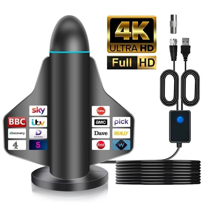 Uzun menzilli Yeni 4K HD Dijital TV Anten, Akıllı TV için Sinyal Güçlendirici ve Yerel Kanallar İçeride ve Dışarıda Tüm TV