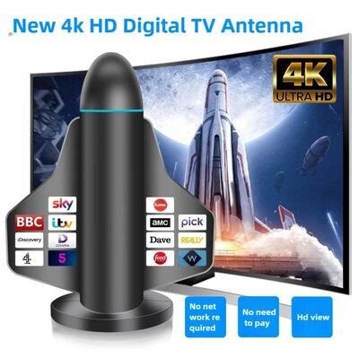 Uzun menzilli Yeni 4K HD Dijital TV Anten, Akıllı TV için Sinyal Güçlendirici ve Yerel Kanallar İçeride ve Dışarıda Tüm TV