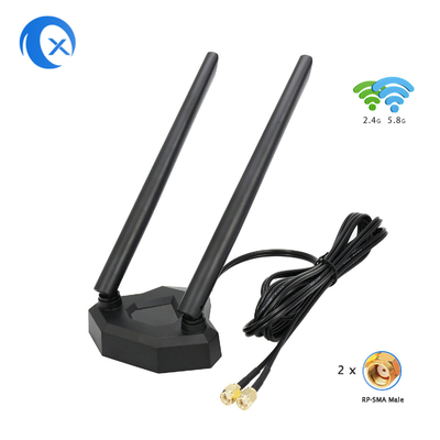 PCI-E WiFi Ağ Kartı Kablosuz Yönlendirici için 2.4GHz 5GHz Çift Bantlı Anten Manyetik Taban