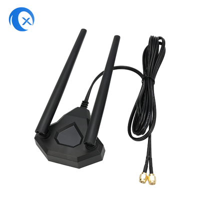 PCI-E WiFi Ağ Kartı Kablosuz Yönlendirici için 2.4GHz 5GHz Çift Bantlı Anten Manyetik Taban