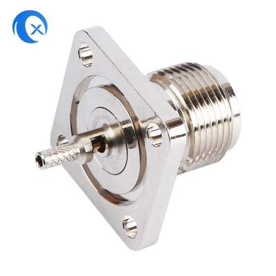 50ohm Panel montajlı F tipi dişi konnektör CNC Donanım Parçaları