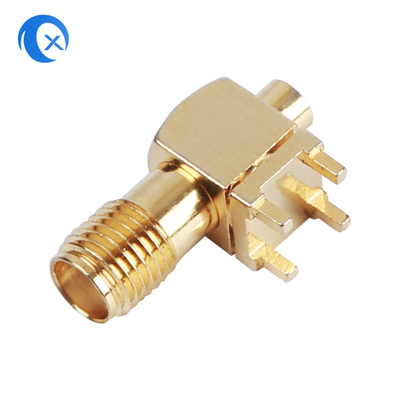 PCB montajı dik açı SMA dişi konnektör CNC Makine Donanımı RF onnectors Anten
